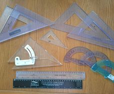 Set Squares, Portractors & Rulers