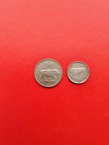 2 Irish 5p 1986 and 1996