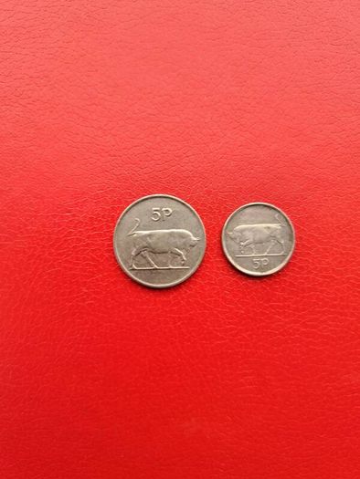 2 Irish 5p 1986 and 1996
