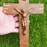 Antique Crucifix Wall Cross Image 2