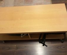 Wooden Coffee Table with Wheels