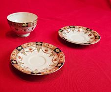 Arklow Pottery Alton Design coffee set elements, saucers, sugar bowl