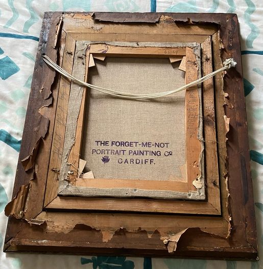 A Very Old Oilagraph Of A Lady In A Nice Frame