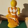 Power Rangers 1994 Bubble Bath Figure Yellow Ranger Image 3