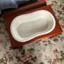 Victorian Mahogany table porcelain baby bath/bidet Image 2