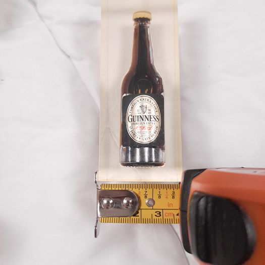 Official Guinness Foreign Extra Stout Bottle Glass Paperweight