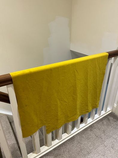 Upholstery fabric mustard colour