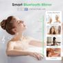 Bluetooth Bathroom-Mirror-with-LED-Lights 500x700 mm, Bathroom-Led-Mirror, Anti-Fog, 3 Colors, Dimining, Memory, Tempered Glass, IP44 Waterproof, Horizontal/Vertical Image 4