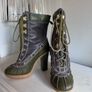 Michael Kors Khaki and Brown Laced Boots Image 2