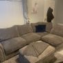 large corner sofa & pouffe Image 3