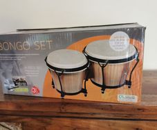 Bongo drum set. New in box with CD. Never used