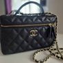 1:1 Quilted Leather Bag Gold Hardware New Image 2