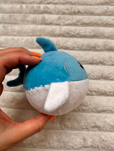 Blue white Shark Soft Plush approx. 10 cm. Used Please see photos