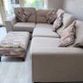 Corner Sofa LHS with foot stool & matching cushions Image 3