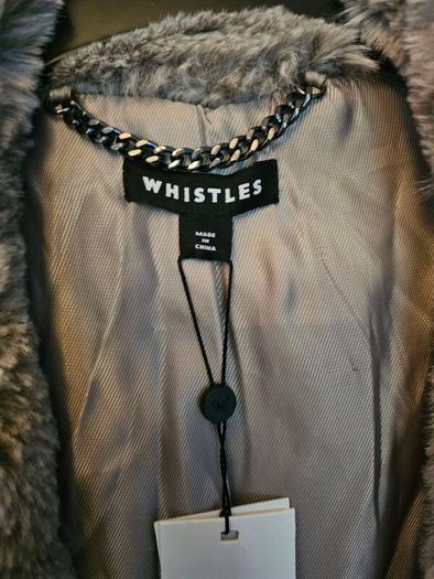 Whistles Imogen Lilac Faux Fur Oversized Coat