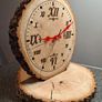 Large Handmade Natural Wood Clock  One of a Kind Personalised Inscription Image 2