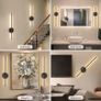 Black Rechargeable Wall Lights with Remote Control - 60CM Modern Battery Operated Wall Lights Indoor for Living Room Bedroom - 3 Color Temperatures Wireless Wall Sconces 2 PackBlack Rechargeable Wall Lights with Remote Control - 60CM Modern Battery Operat Image 7