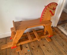 Wooden rocking horse