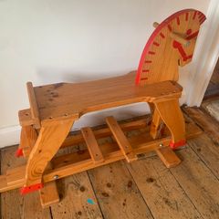 Wooden rocking horse