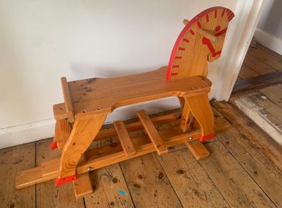 Wooden rocking horse