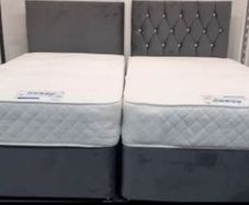 New Stylish SINGLE ,Double, King And Superking Sizes Divan Beds Instock. Tufted Memory Foam Mattresses And Optional Drawers Available