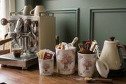 3 porcelain vintage kitchen jars