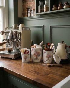 3 porcelain vintage kitchen jars