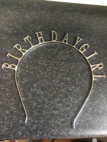 Steel birthday girl headband
