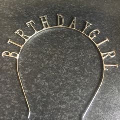 Steel birthday girl headband
