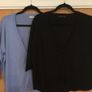 ZARA Fine Knit Cropped Cardigan L Blue Image 4