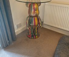 Unique interior design table - glass top