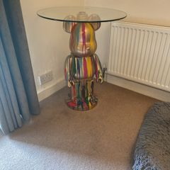 Unique interior design table - glass top