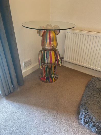 Unique interior design table - glass top