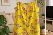 dress bnwot size large motel yellow floral dress