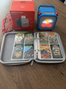 Yoto Player (Boxed As New) + Blue Jacket, Hard Card Case & 13 Cards