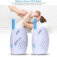 Portable 2.4GHz Wireless Digital Audio Baby Monitor Two Way Talk Crystal Clear Baby Cry Detector Sensitive Transmission