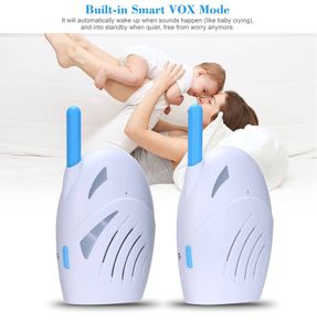 Portable 2.4GHz Wireless Digital Audio Baby Monitor Two Way Talk Crystal Clear Baby Cry Detector Sensitive Transmission