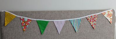 Bunting, various colours and patterns