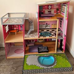 KidKraft Uptown Wooden Dolls House Massive, Fully Loaded, Like New
