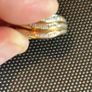 Ladies 9ct Gold Diamond Ring yellow white and rose gold top Image 7