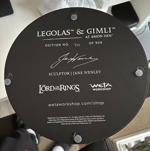 Weta Legolas & Gimli at Amon Hen The Lord of the Rings/Middle-Earth Statue