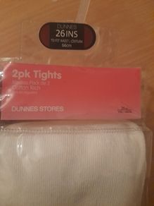 Girl's cream tights, brand new