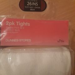 Girl's cream tights, brand new