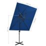 Cantilever Umbrella with Double Top Azure Blue 250x250 cm Image 8