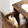 _Storage Cabinet with 3 Drawers, 2 Adjustable Shelves for the Bathroom, Living Room, Kitchen, Hallway, Vintage, Brown Image 5