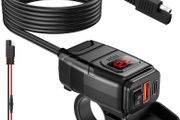 Motorcycle Motorbike Bike Usb Fast Cellular Charger Waterproof Type C Port Socket Connector With Cell Mobile Voltmeter Digital Charge