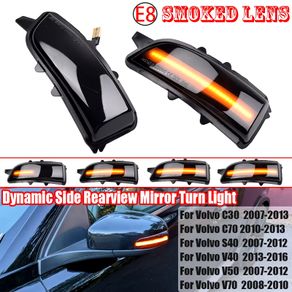 For Volvo C30 C70 S40 V40 V50 V70 S60 Dynamic Blinker LED Turn Signal Side Mirror Blinker Lights Indicator Flasher 2005--2009