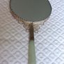 Vintage Chinese Porcelain Enamel Vanity Mirror Image 5