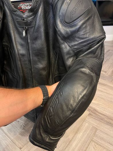 rst leather motorbike jacket as new