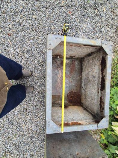 Galvanised rivet vintage water tanks